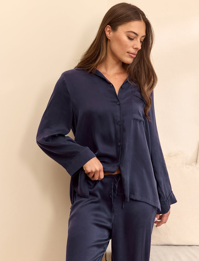 Audrey Washable Silk Full Length PJ Set
