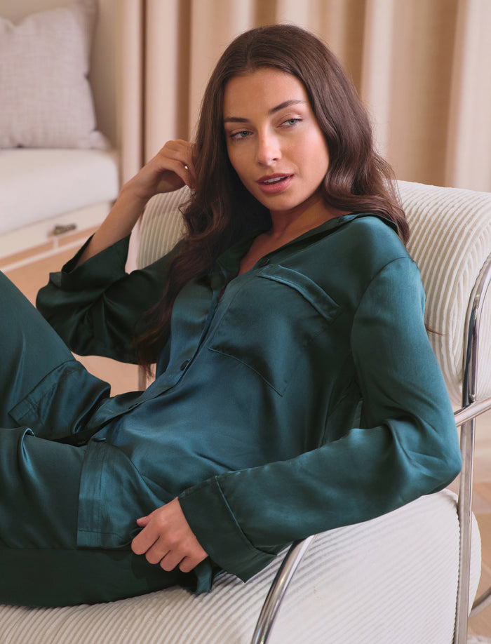 Audrey Washable Silk Full Length PJ Set