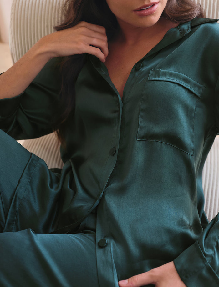 Audrey Washable Silk Full Length PJ Set