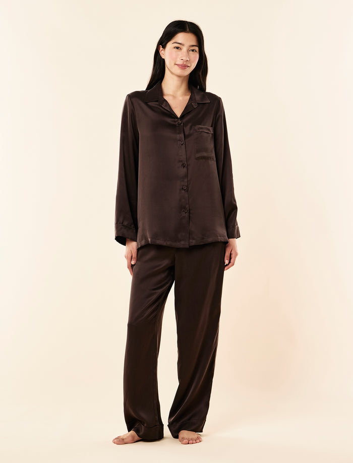 Audrey Washable Silk Full Length PJ Set