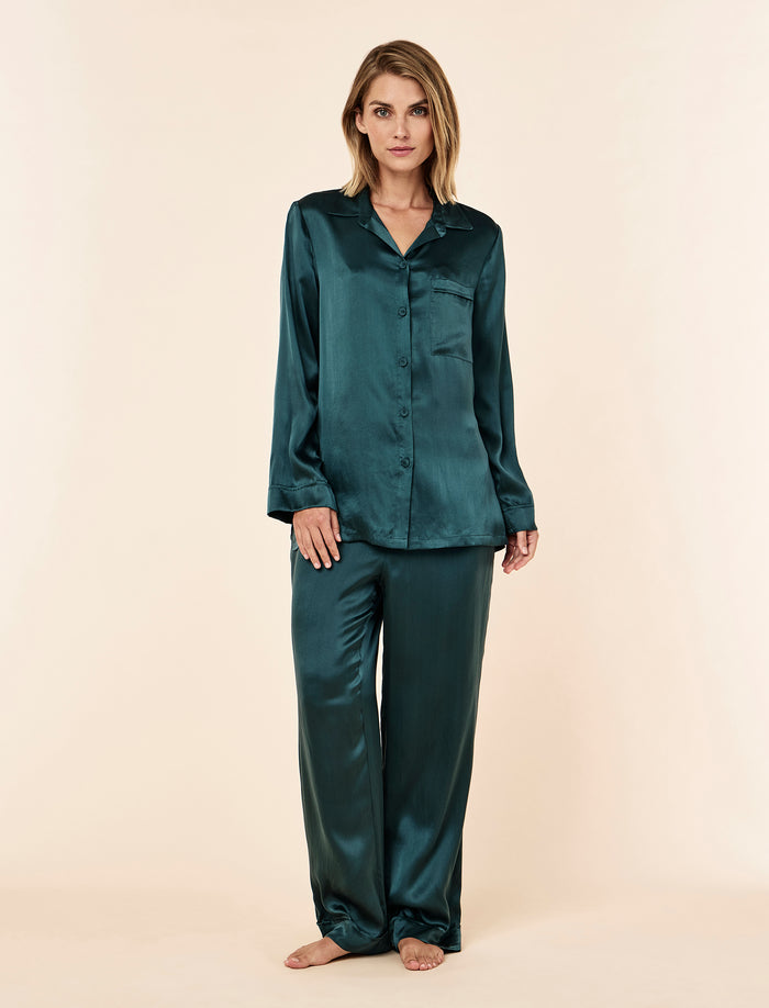 Audrey Washable Silk Full Length PJ Set