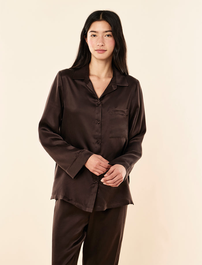 Audrey Washable Silk Full Length PJ Set