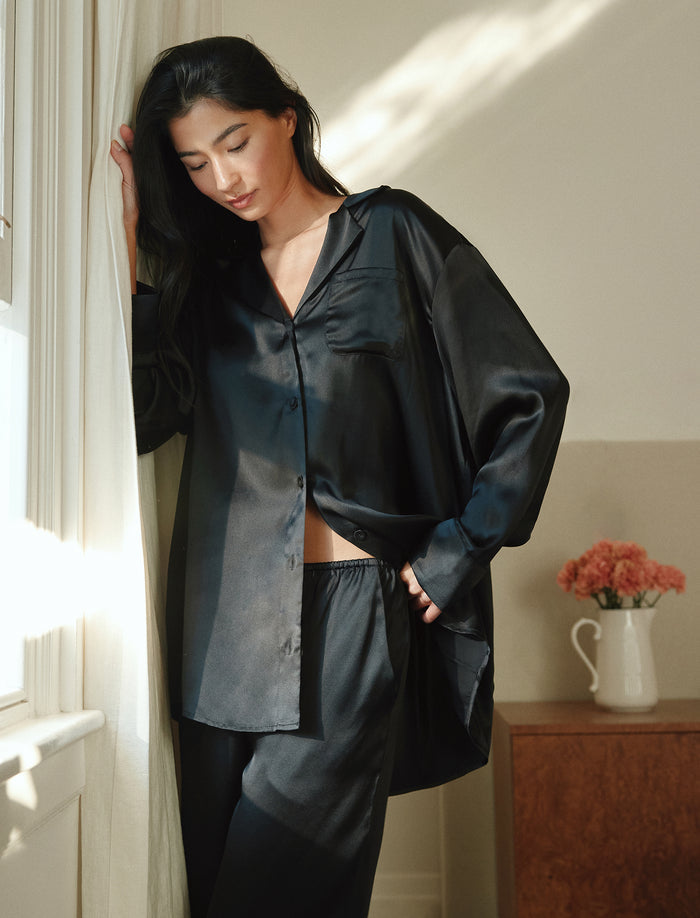 Audrey Washable Silk Wide Leg Pant