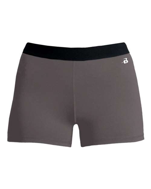 Badger 4629 Women’s 3" Pro - Compression Shorts - Ninja Transfers