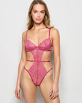 Barely There Unlined Bodysuit in Electric Rouge