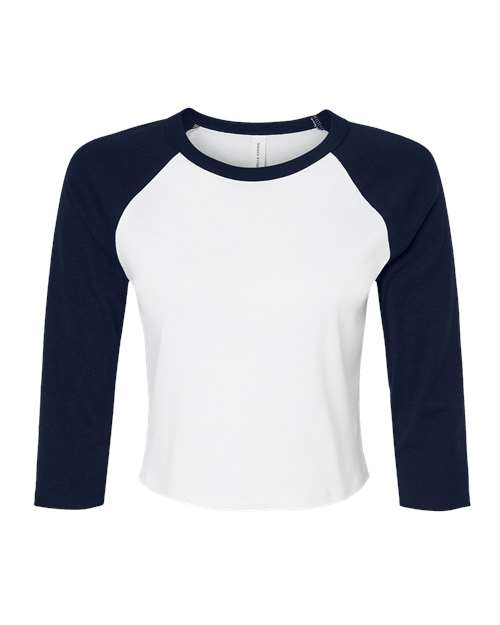 BELLA + CANVAS 1200 Women's Micro Rib Three-Quarter Raglan Sleeve Baby Tee