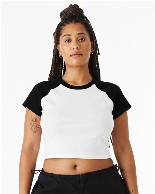 BELLA + CANVAS 1201 Women's Micro Rib Raglan Baby Tee