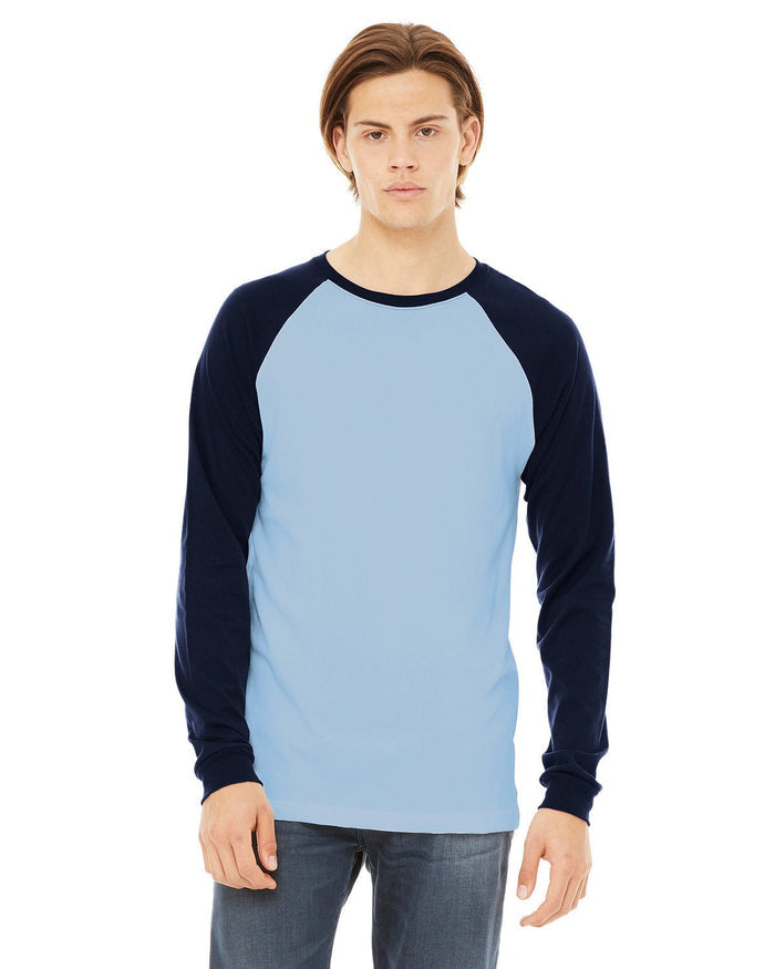 Bella + Canvas 3000C Men's Jersey Long-Sleeve Baseball T-Shirt