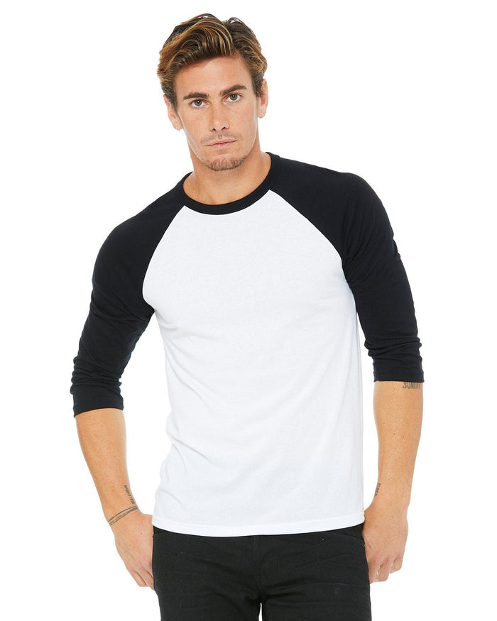 Bella + Canvas 3200 Unisex 3/4-Sleeve Baseball T-Shirt