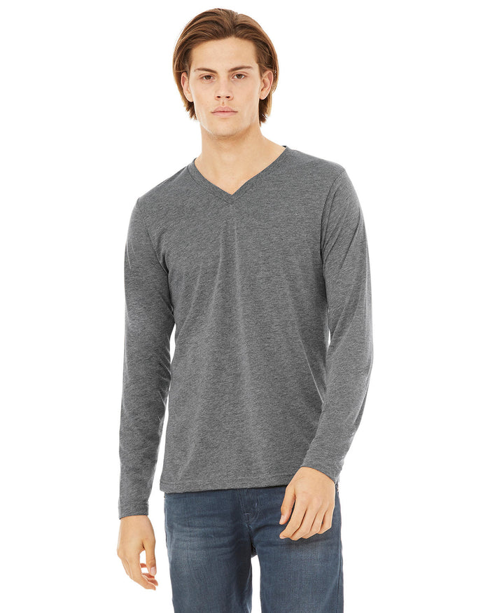 Bella + Canvas 3425 Unisex Jersey Long-Sleeve V-Neck T-Shirt