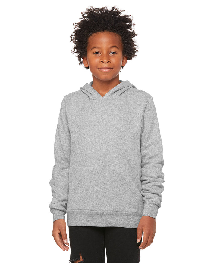 Bella + Canvas 3719Y Youth Sponge Fleece Pullover Hooded Sweatshirt