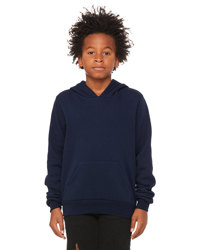 Bella + Canvas 3719Y Youth Sponge Fleece Pullover Hooded Sweatshirt