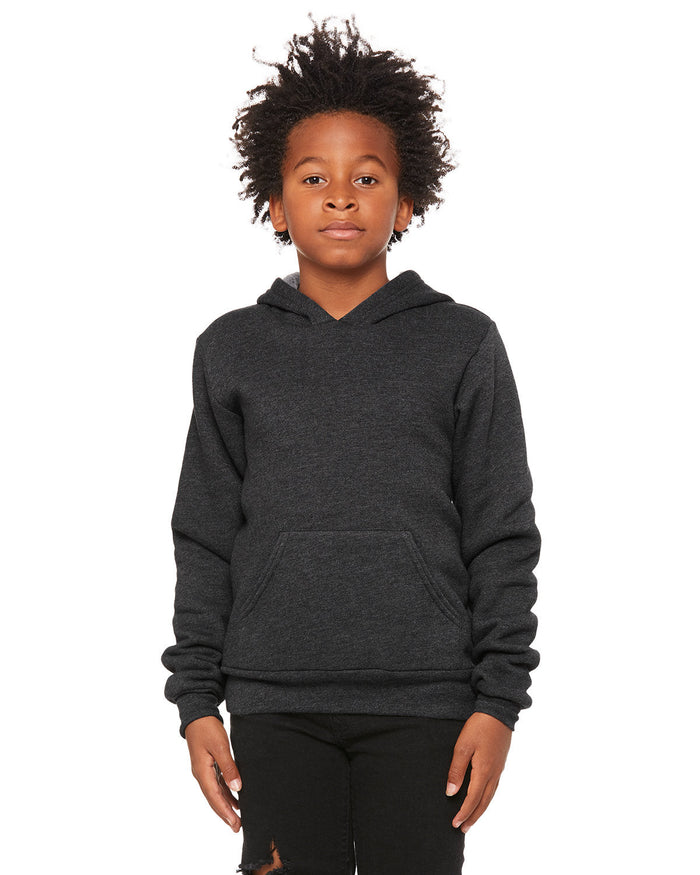 Bella + Canvas 3719Y Youth Sponge Fleece Pullover Hooded Sweatshirt