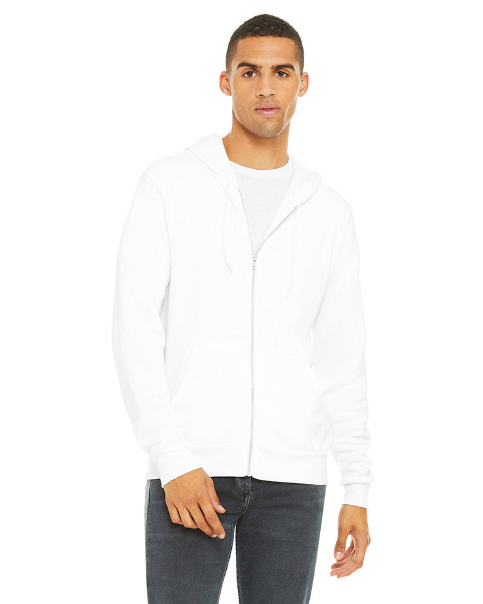 Bella + Canvas 3739 Unisex Poly-Cotton Fleece Full-Zip Hooded Sweatshirt