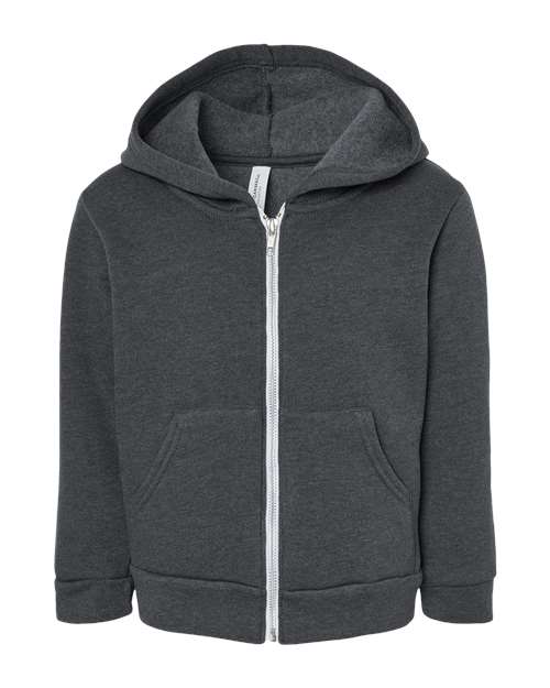 BELLA + CANVAS 3739T Toddler Sponge Fleece Full-Zip Hoodie Sweatshirt