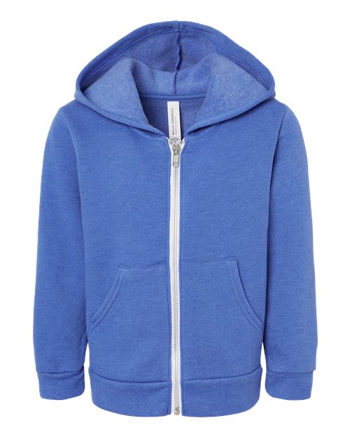 BELLA + CANVAS 3739T Toddler Sponge Fleece Full-Zip Hoodie Sweatshirt