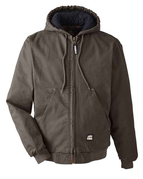 Berne Apparel HJ375 Men's Heartland Washed Cotton Duck Hooded Jacket