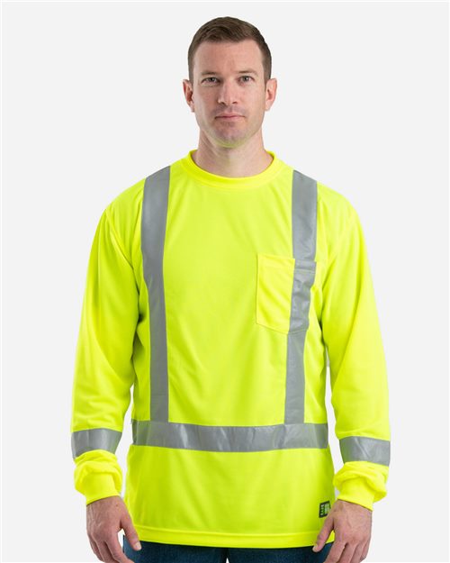 Berne Apparel HVK013 Men's Hi-Vis Class 3 Performance Pocket T-Shirt