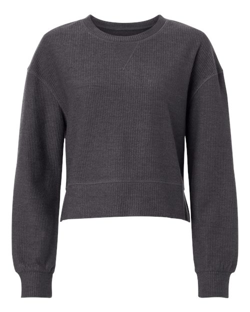 Boxercraft BW5102 Women's Ribbed Knit Cropped Boxy Crew