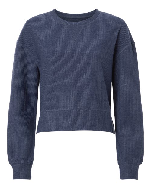 Boxercraft BW5102 Women's Ribbed Knit Cropped Boxy Crew
