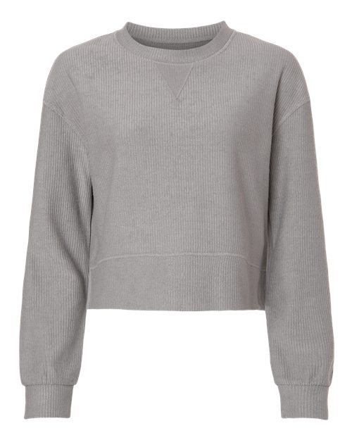 Boxercraft BW5102 Women's Ribbed Knit Cropped Boxy Crew