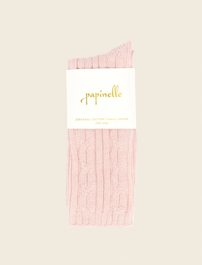 Cable Cotton Socks