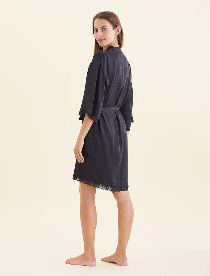 Camille Silk Lace Robe