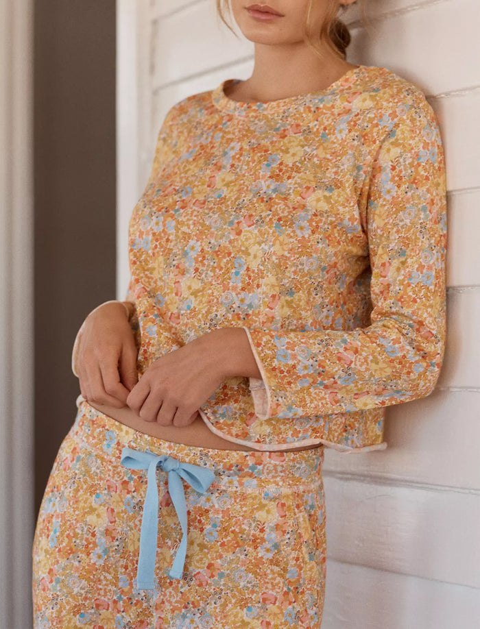 Carly Organic Knit Boxy Long Sleeve Tee & Full Length Pant Set