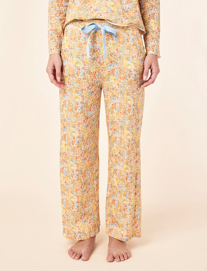 Carly Organic Knit Boxy Long Sleeve Tee & Full Length Pant Set