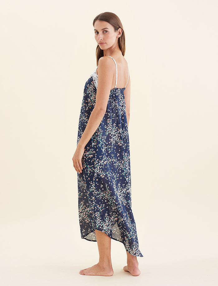 Cheri Blossom Lace Front Maxi Nightgown