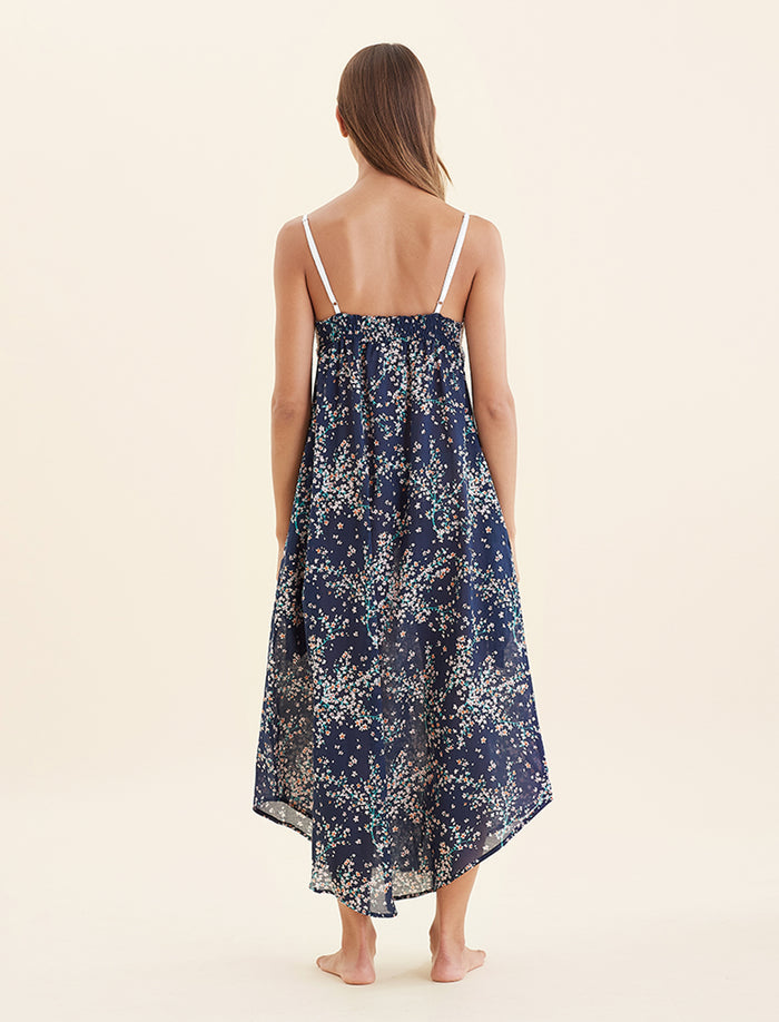 Cheri Blossom Lace Front Maxi Nightgown