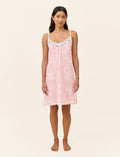 Cheri Blossom Midi Lace Front Nightgown