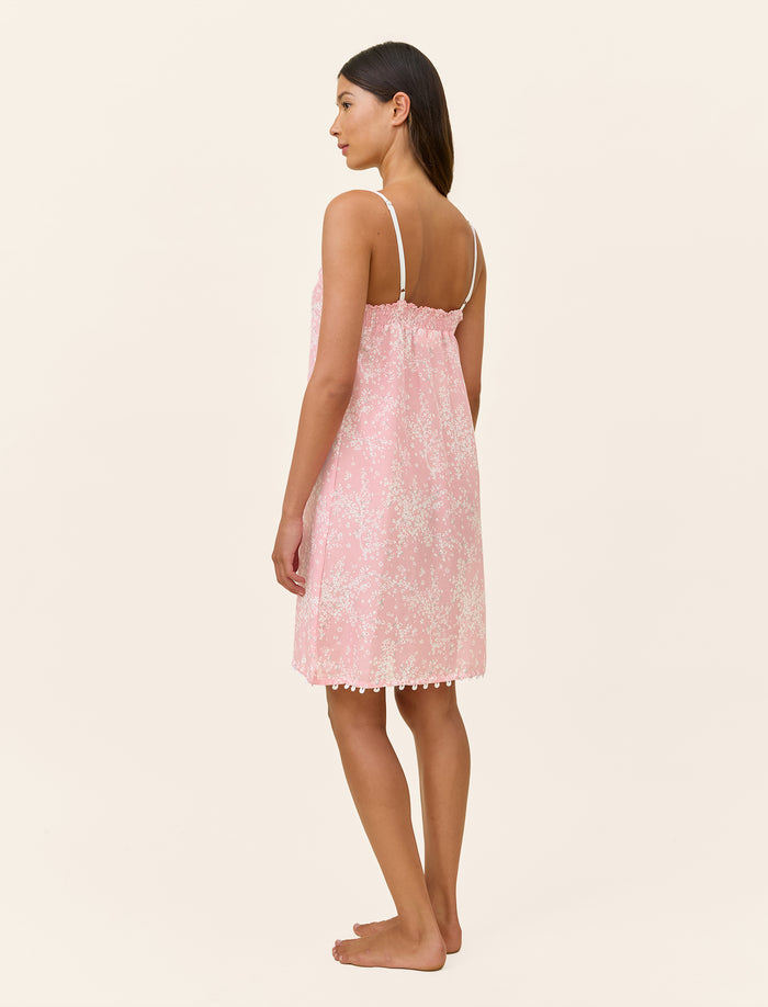 Cheri Blossom Midi Lace Front Nightgown
