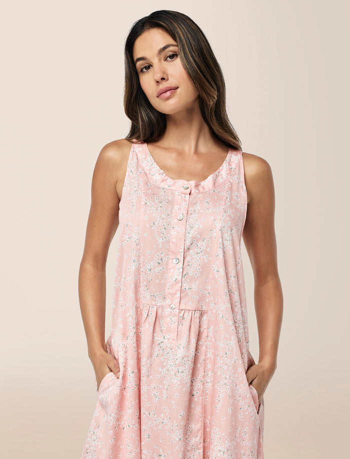 Cheri Blossom Panel Front Maxi Nightgown