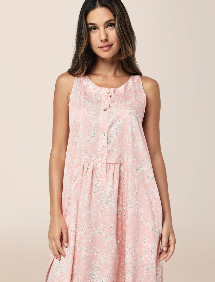 Cheri Blossom Panel Front Maxi Nightgown