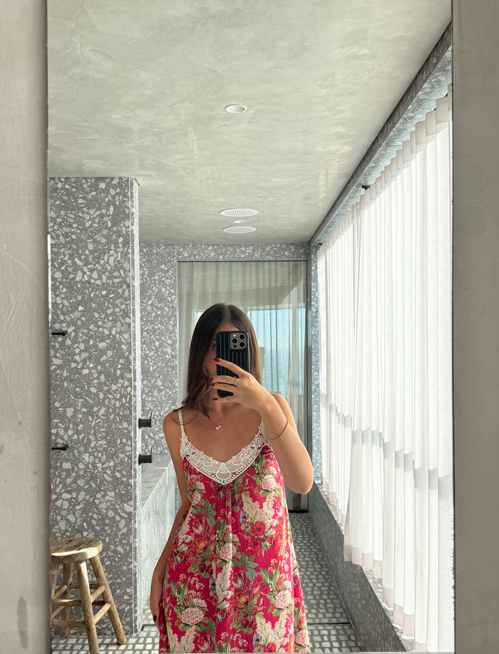 Clara Lace Front Maxi Nightgown