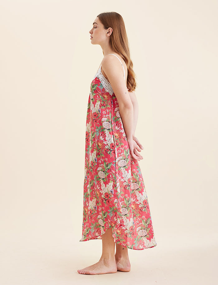 Clara Lace Front Maxi Nightgown