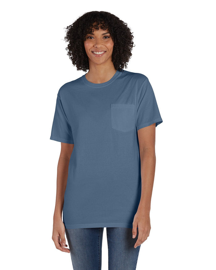 ComfortWash by Hanes GDH150 Unisex Garment - Dyed T-Shirt with Pocket - Ninja Transfers