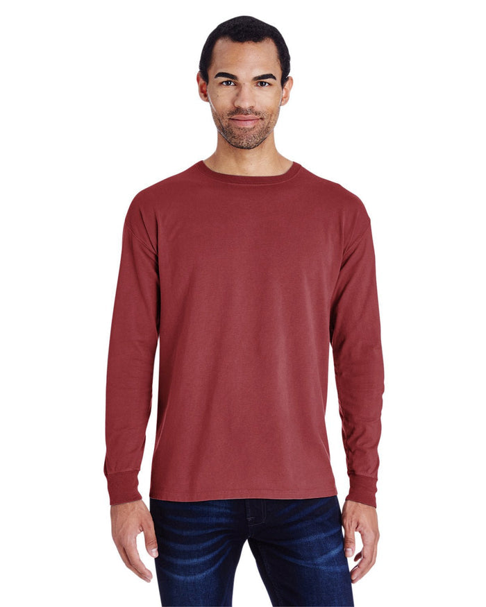 ComfortWash by Hanes GDH200 Unisex Garment - Dyed Long - Sleeve T-Shirt - Ninja Transfers