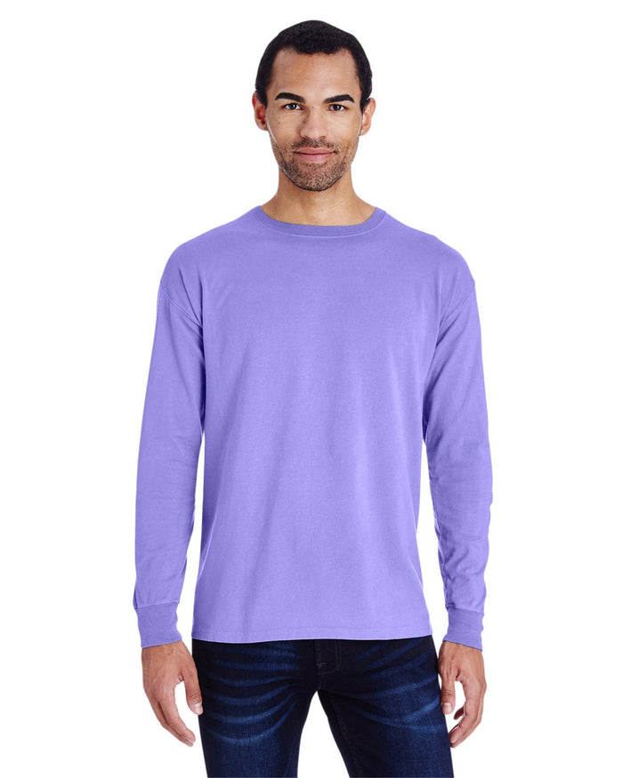 ComfortWash by Hanes GDH200 Unisex Garment - Dyed Long - Sleeve T-Shirt - Ninja Transfers