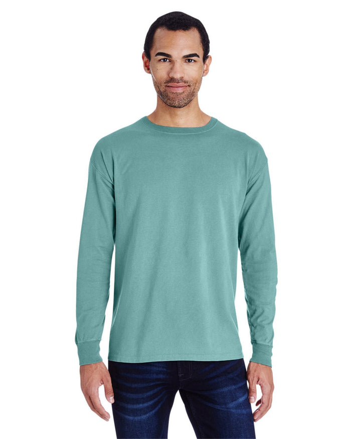 ComfortWash by Hanes GDH200 Unisex Garment - Dyed Long - Sleeve T-Shirt - Ninja Transfers