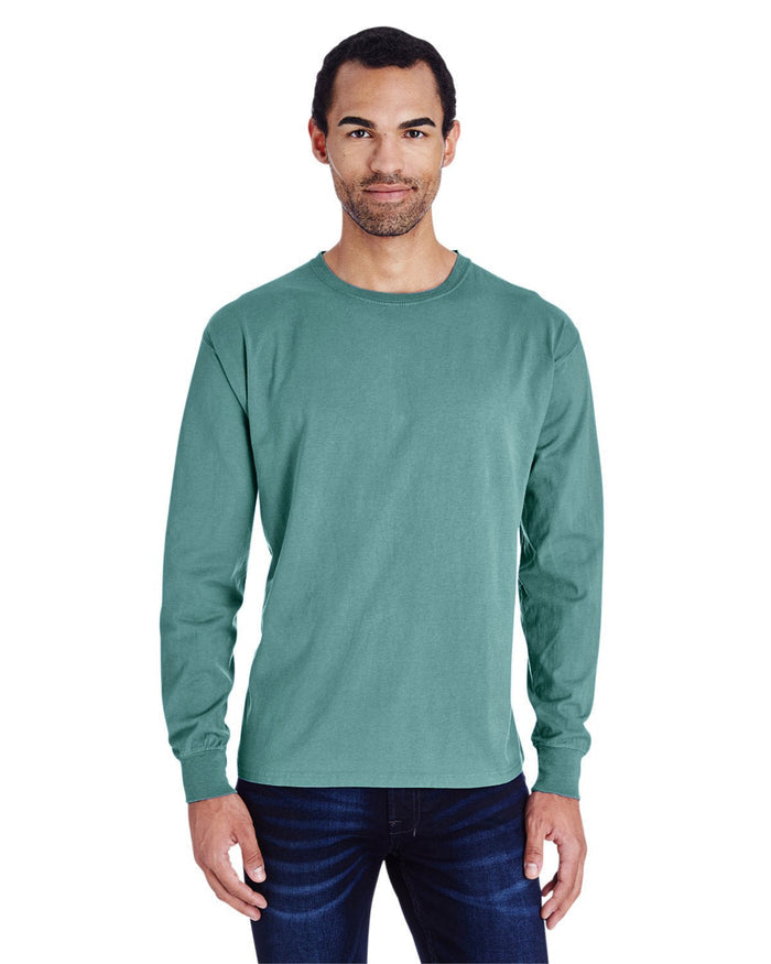 ComfortWash by Hanes GDH200 Unisex Garment - Dyed Long - Sleeve T-Shirt - Ninja Transfers
