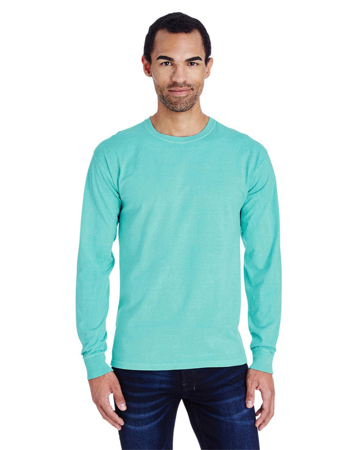 ComfortWash by Hanes GDH200 Unisex Garment - Dyed Long - Sleeve T-Shirt - Ninja Transfers