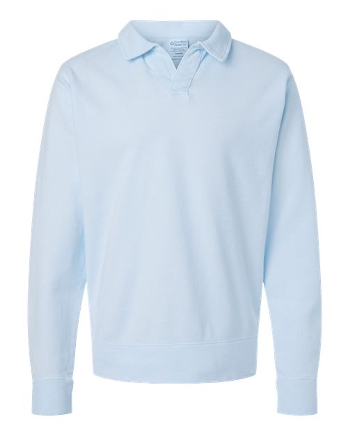 ComfortWash by Hanes GDH490 Unisex Garment-Dyed Polo Collar Sweatshirt