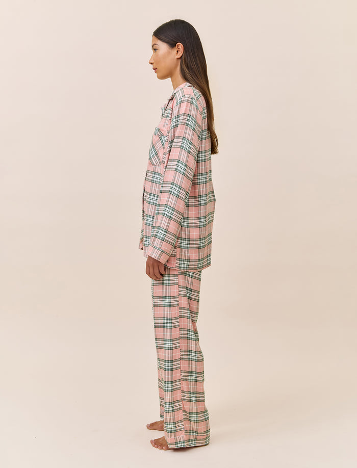 Comfy Plaid Full Length PJ Set