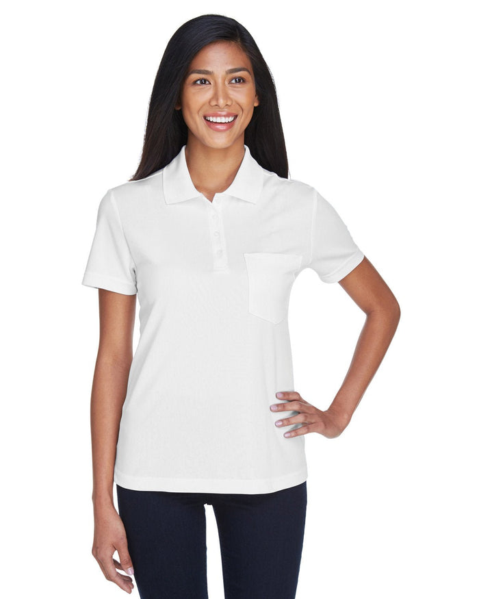 Core 365 78181P Ladies' Origin Performance Piqu Polo with Pocket - Ninja Transfers