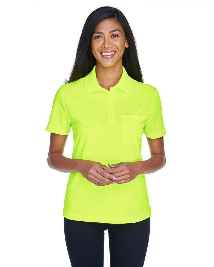 Core 365 78181P Ladies' Origin Performance Piqu Polo with Pocket - Ninja Transfers