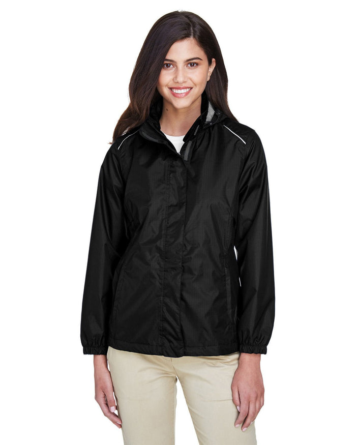 Core 365 78185 Ladies' Climate Seam - Sealed Lightweight Variegated Ripstop Jacket - Ninja Transfers