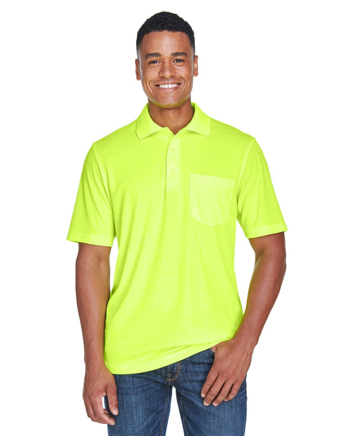 Core 365 88181P Men's Origin Performance Piqu Polo with Pocket - Ninja Transfers