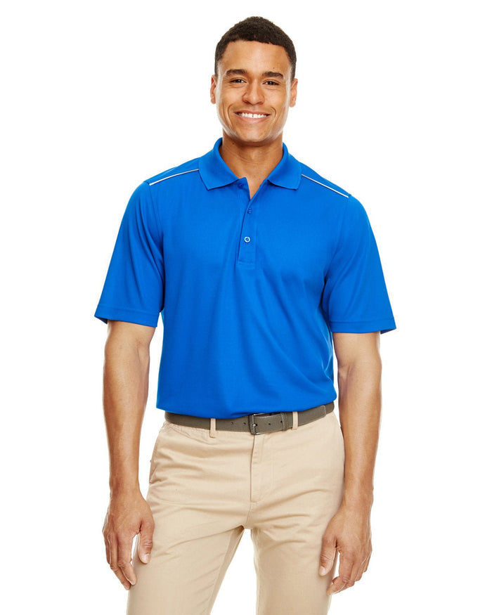 Core 365 88181R Men's Radiant Performance Piqu Polo withReflective Piping - Ninja Transfers